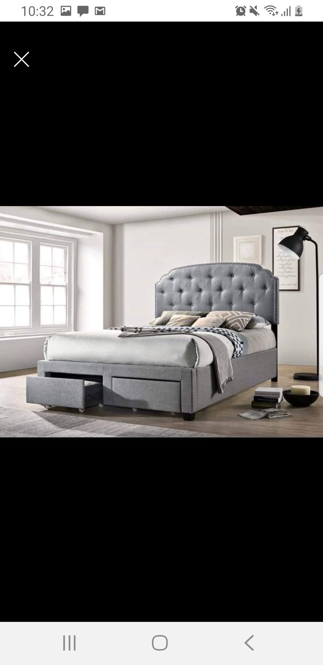New Grey Queen Size Bed
