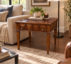 Vintage Wood Side Table / End Table refurbished