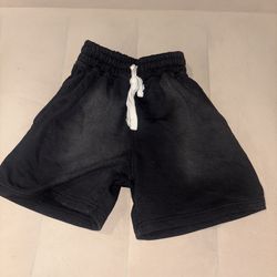 Black washed shorts