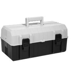 Three Layer Toolbox with Bearing Capacity, Quick Access Compartments, Multi Functional Design for Home Emergency Repairs, Electrician Maintenance and 