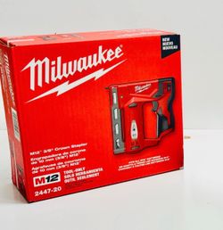 NEW Milwaukee M12 3/8” Crown Stapler 2447-20 – Tool Only