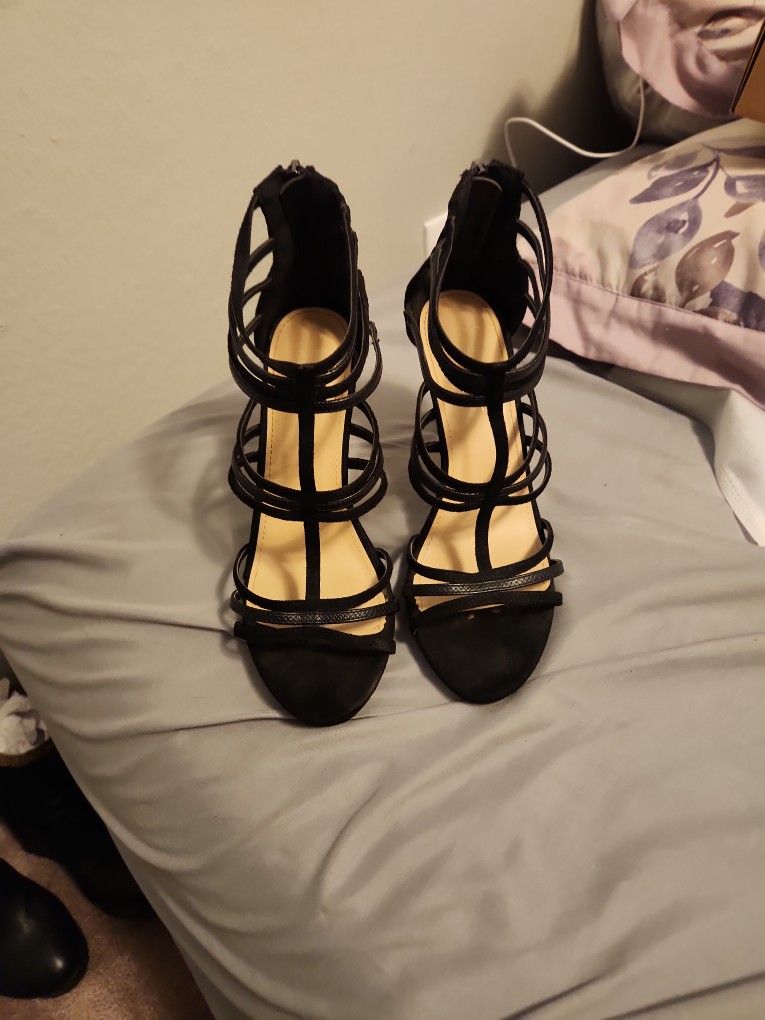 Black Strappy Heels