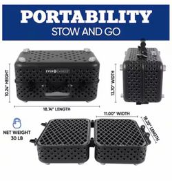 Even Embers Tabletop Portable Charcoal Grill in Black