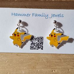 Pokemon Pikachu Fan Art Earrings 