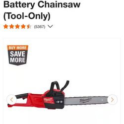 Milwaukee 16 Inch Chainsaw Tool Only