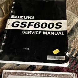 Suzuki GSF600s Service Manuel And Bike TITLE 