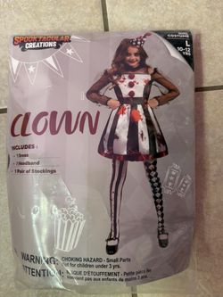 Spooktacular Creations Girls Clown Costume Size L