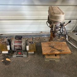 Drill Press And Bench Grinder 