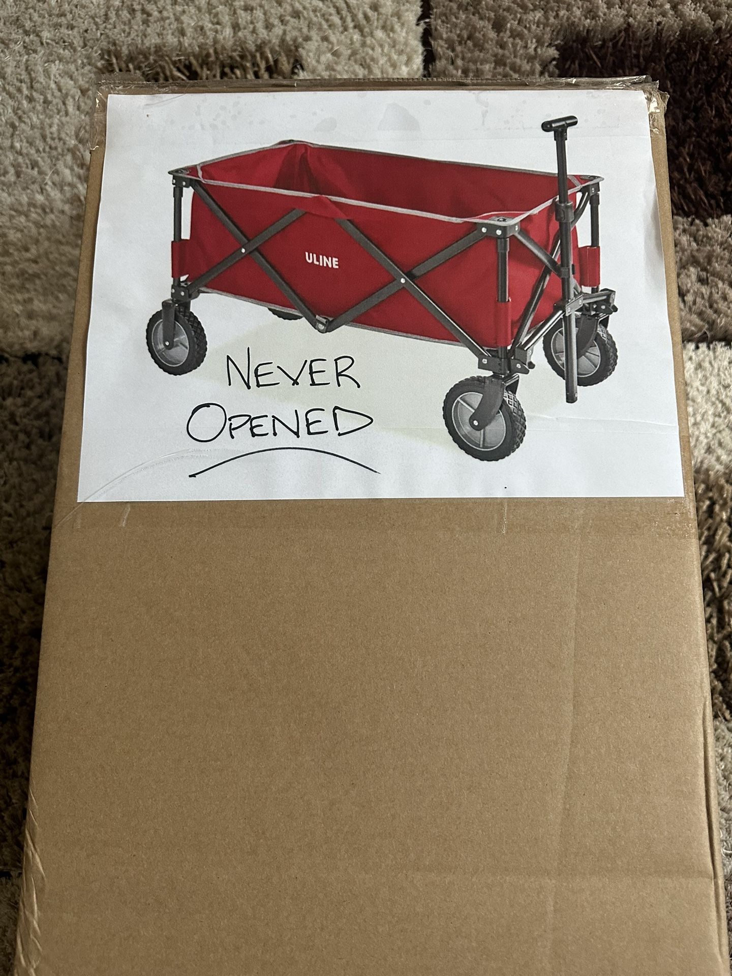 Brand New in A Box Foldable Wagon In Red . Heavy Duty