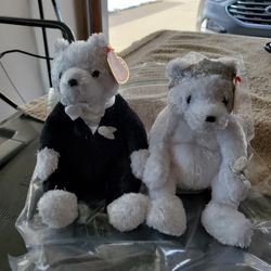 Bride & Groom Ty Beanie Set