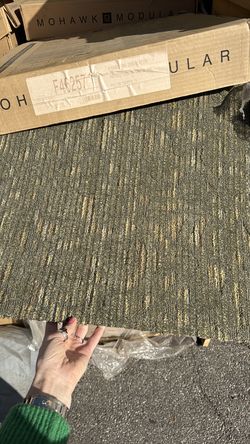Grey Green Mohawk Carpet Tile .99