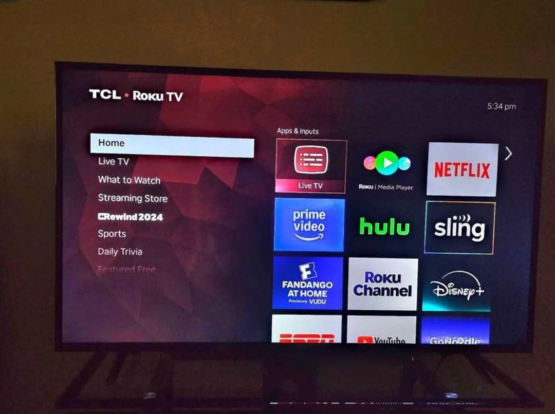 55" TCL 4K HDR Roku tv