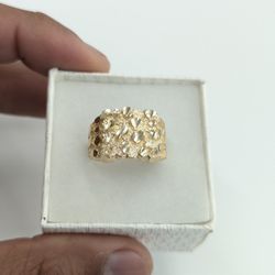 14kt Real Gold Nugget Ring For Men 
