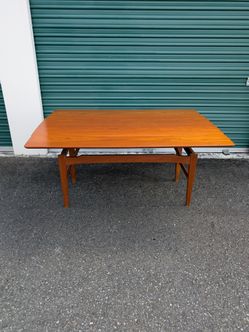 MCM Mid Century Modern Niels Bach Denmark Elevator Coffee Dining Table