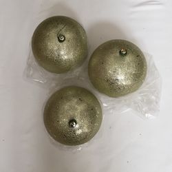 Vickerman champagne Sequin Ball Drilled Set Of 3