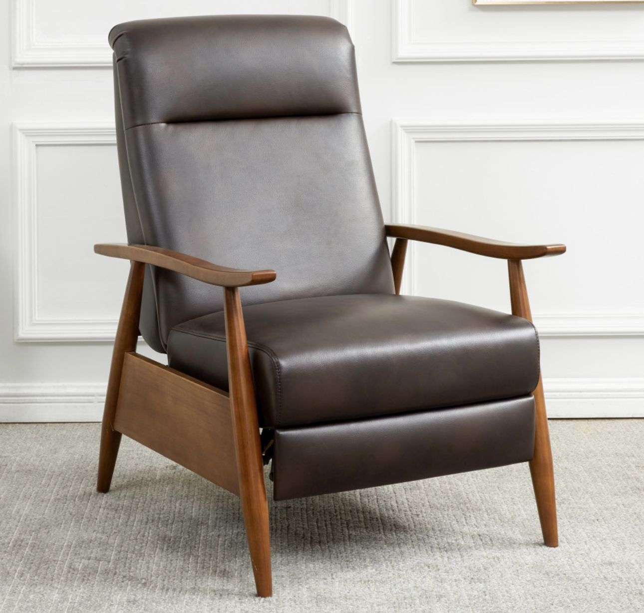 Brand New Solaris Black Faux Leather Standard ) Recliner