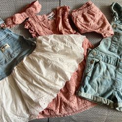 24 Month Baby Girl Dress And Overalls Oshkosh Daisy Fuentes 7 For All Mankind Brands 