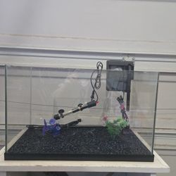 10 gallon Rimless Aquarium Fish Tank Set