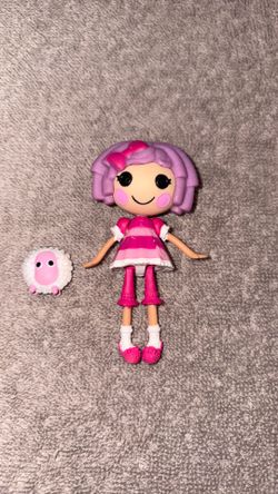 Lalaloopsy  Mini. Doll.  Featherbed.    Pink. Striped dress   &.   Pet