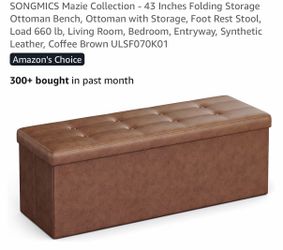 43 Inches Storage Ottoman