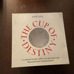 Jane Lyle Cup Of Destiny w/ Saucer, Astrology Zodiac Fortune Telling NIB