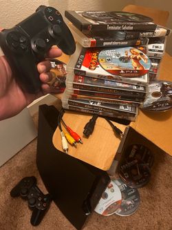 PS3 Slim Console Bundle in Original Box w/ 2 Controllers + 23 Games ($330+ Market Value)
