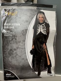Woman Skelton bride Costume 