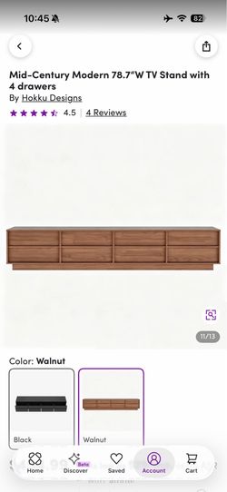 Tv Console Media Center - mid century low profile