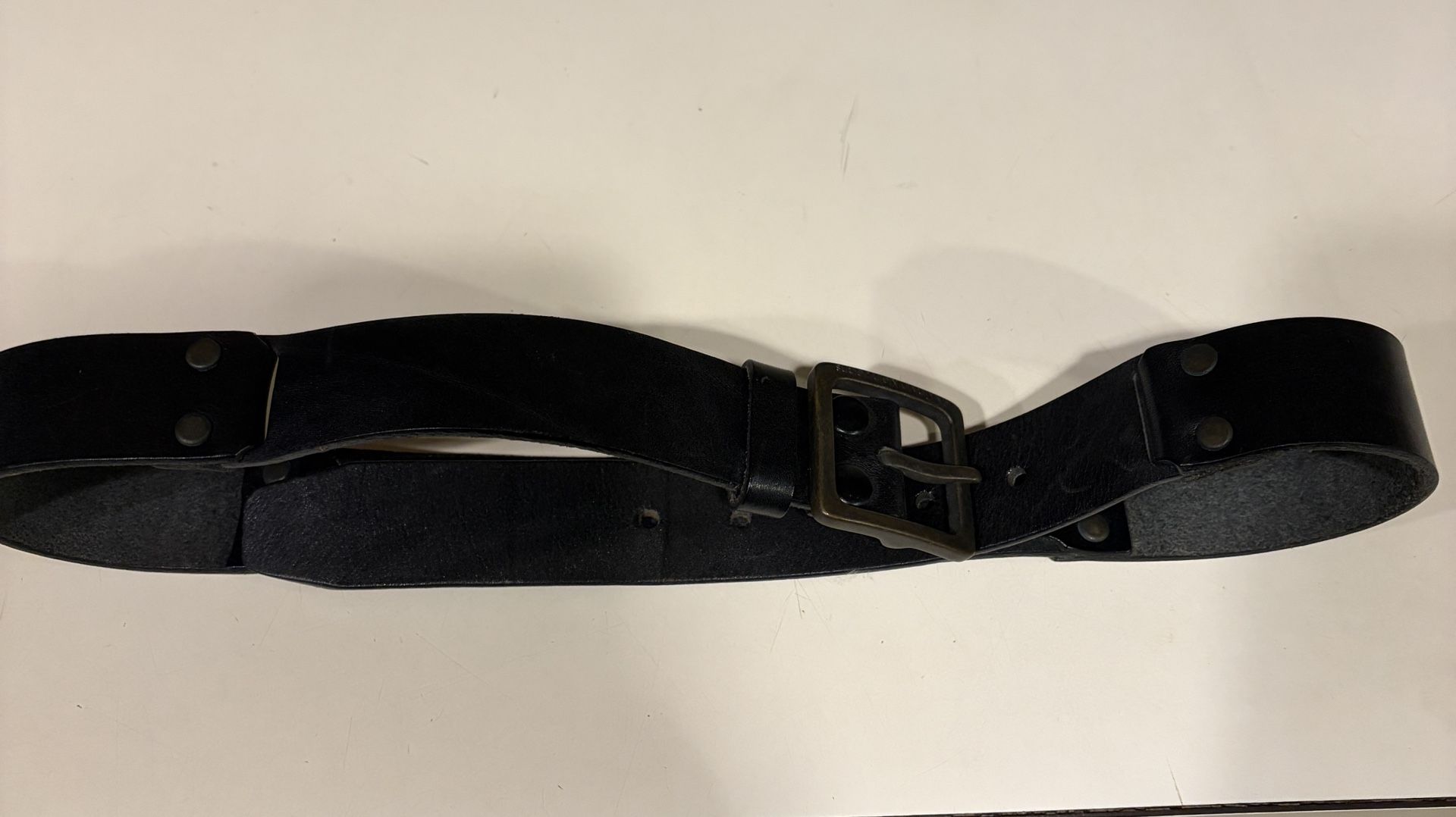 Women’s Black Leather Segmented Belt