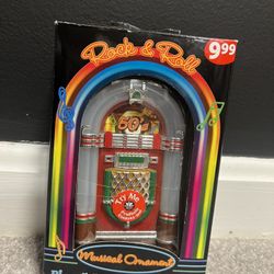 New Old Stock 50's / 1950's Decade ROCK & ROLL MUSICAL ORNAMENT Plays 5 Songs
