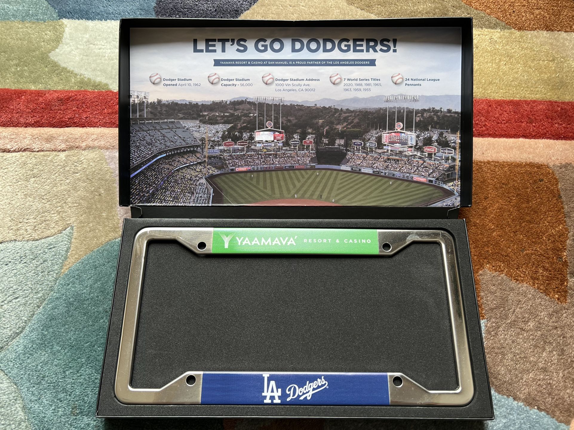 LA Dodgers License Plate Frame with Beautiful Box