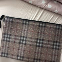 Archive Beige Burberry Mens Pouch  