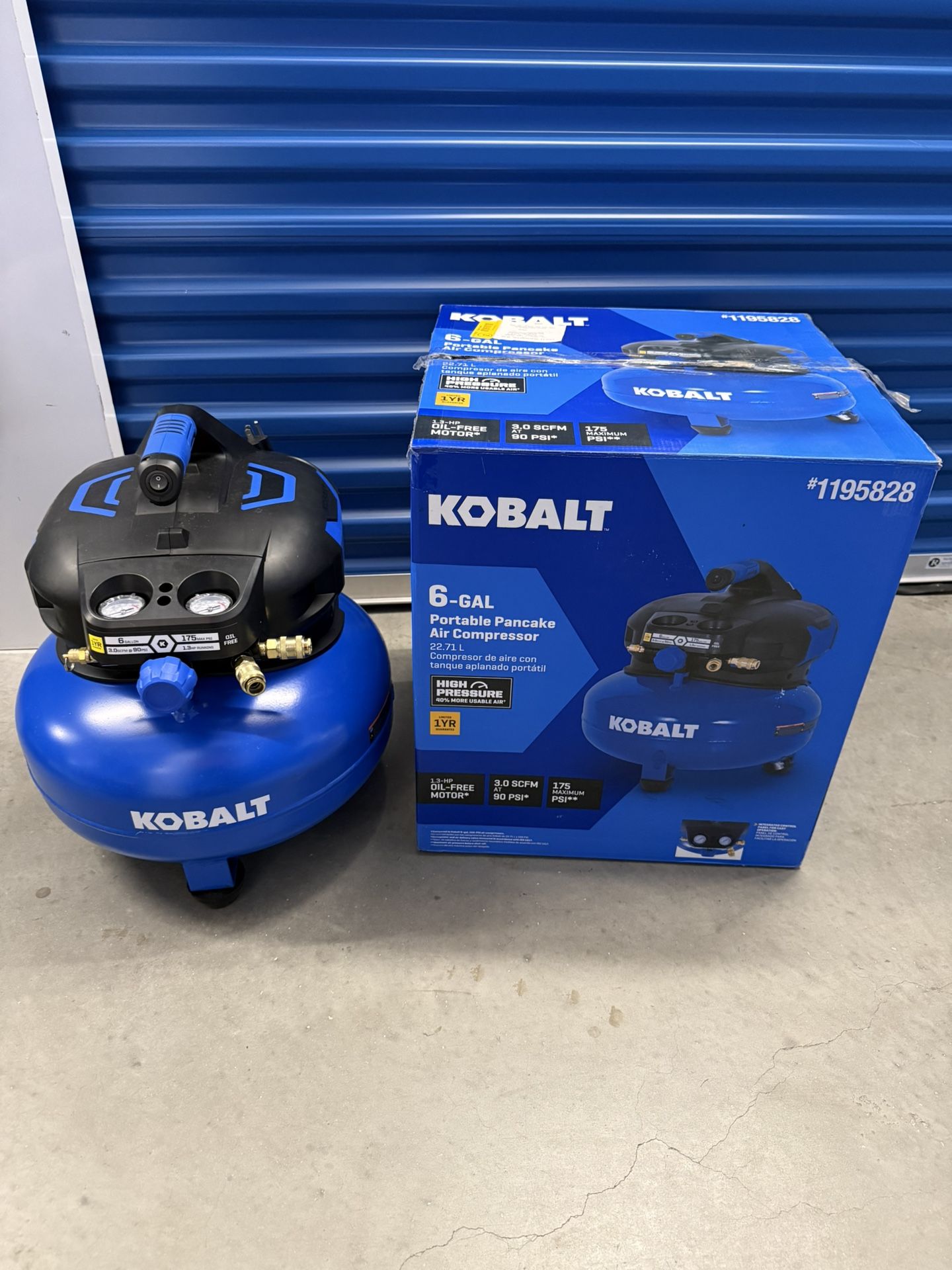 Kobalt 6-Gallon Portable Electric 175 PSI Pancake Air Compressor
