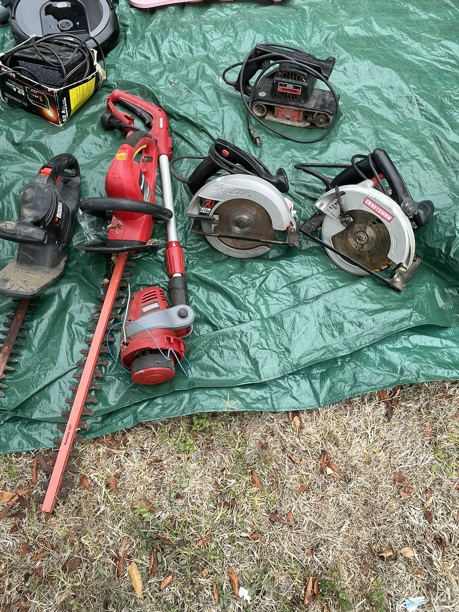 Saws, Bush Trimmers, 1 Sander