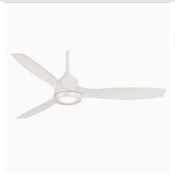 New MinkaAire SkyHawk F749L-WHF 60 Inch White Ceiling Fan 3 Blade w Remote