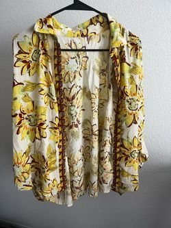 Freepeople Flowy Sunflower Button Up