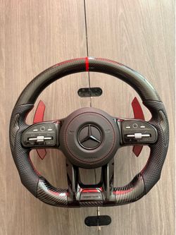 mercedes benz carbon fiber steering wheel