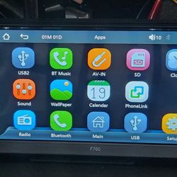 Double Din Car Stereo CarPlay Radio Screen for Car Audio Receivers，7" HD car Radio Touchscreen for CarPlay & Android Auto/Backup/Camera/Bluetooth/FM