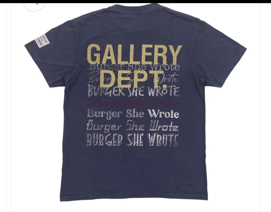 Gallery Dept. x Burger She Wrote Tee Navy Sz XL Brand New