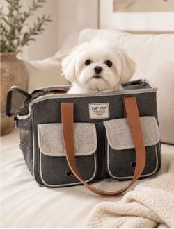 Top Paw Animal Carrier Dog Cat Soft Sided Tote Bag with plenty of Storage compartments Gently used
