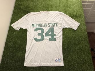 Vintage 80s Champion Michigan State Spartans #34 Mesh Jersey L Made in USA