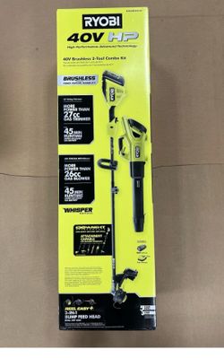Ryobi 40V HP Brushless Blower and String Trimmer with 4Ah Battery and Charger