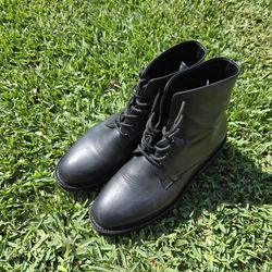 Dear Frances Black Leather Boots