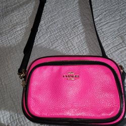 Coach Fluorescent Pink Crossbody Bag