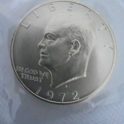 1972-S EISENHOWER UNCIRCULATED 40% SILVER DOLLAR 
