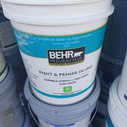 5 Gallons Interior Semigloss White Paint 