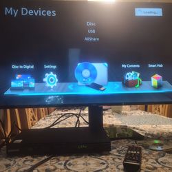 Samsung bluray/dvd/usb video player with remote and hdmi cord
