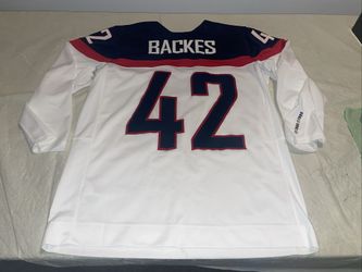 David Backes Nike Team USA Olympic Jersey White Sewn Clean Vintage Mens Large