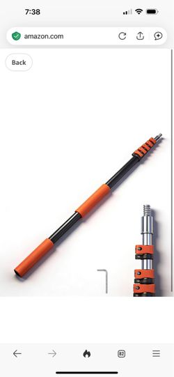 3-12FT Telescopic Extension Pole, Flip-Lock & Screw Dual Locking Extendable Pole, Multi-Purpose Paint Roller Extension Pole for Painting & Cleaning 3-