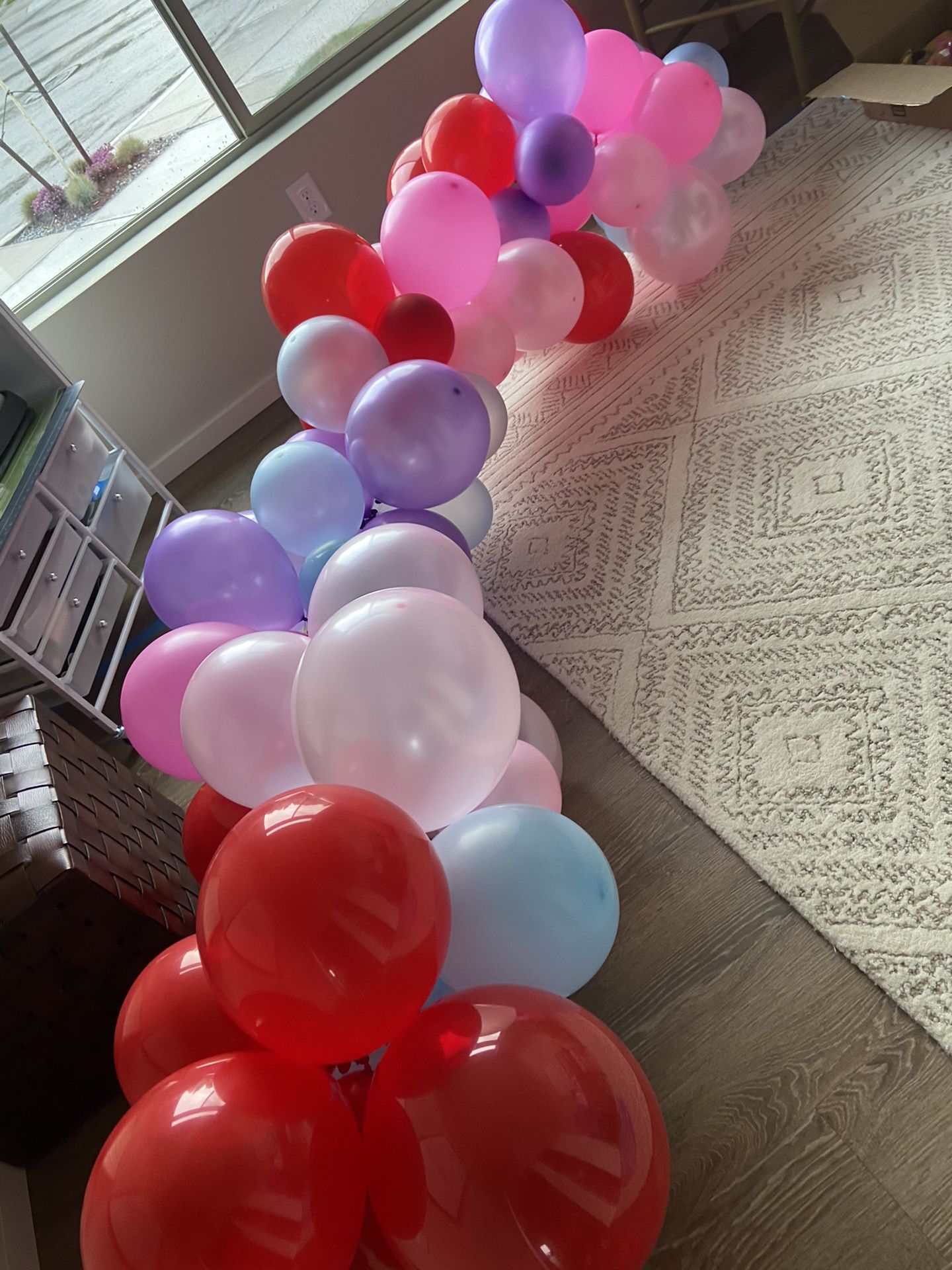 Large balloon garland multi colored